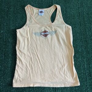 Vintage Harley-Davidson Tank Top Womens Large Military Sales Overseas Tour Y2K